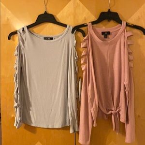 CHIC ME Two gorgeous evening Blouses! With so much detail on the arm sleeve!